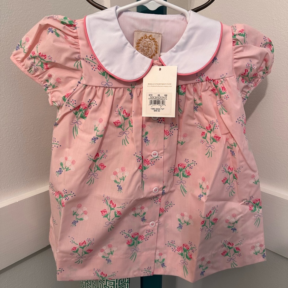 NWT TBBC 2T Tabithas Teachers Pet Dress Oak Bluffs Bouquet Hamptons Hot Pink